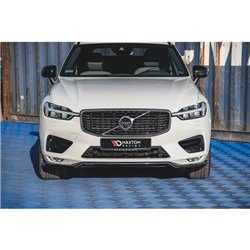 Maxton - Lame Du Pare-Chocs Avant V.1 Volvo XC60 Mk2 R-Design Noir Brillant