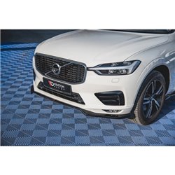 Maxton - Lame Du Pare-Chocs Avant V.1 Volvo XC60 Mk2 R-Design Noir Brillant