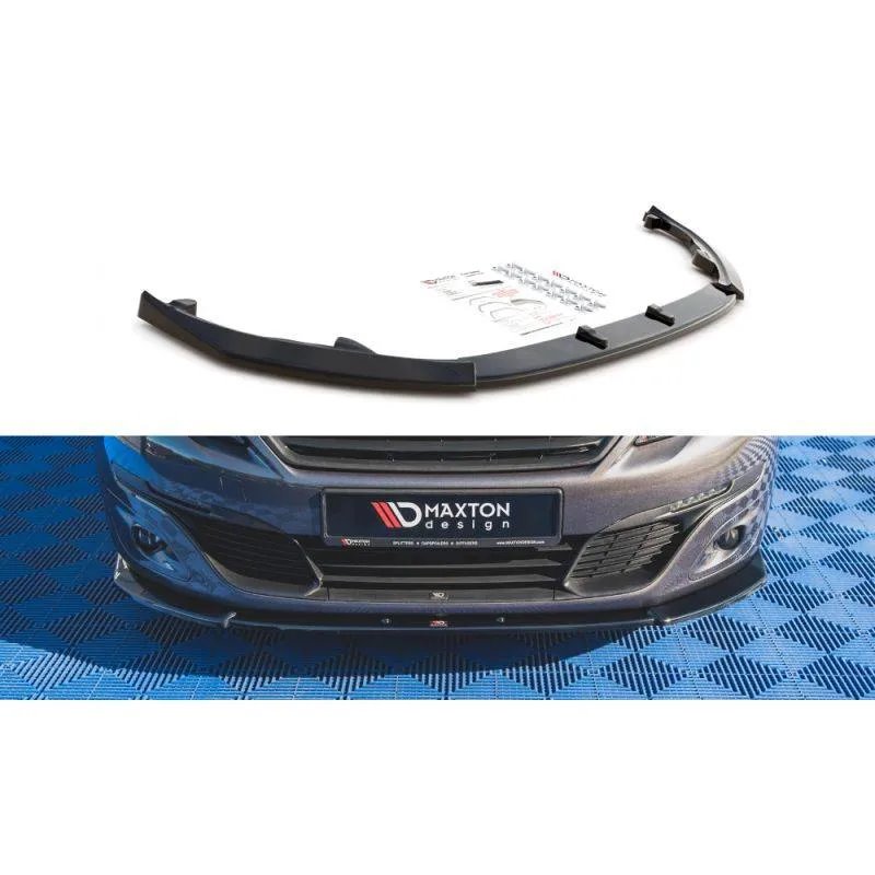 Maxton - Lame Du Pare-Chocs Avant V.2 Peugeot 308 Mk2 Noir Brillant