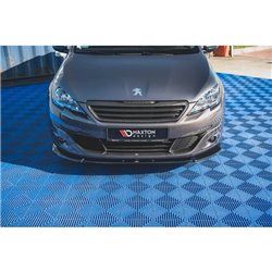 Maxton - Lame Du Pare-Chocs Avant V.2 Peugeot 308 Mk2 Noir Brillant