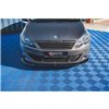 Maxton - Lame Du Pare-Chocs Avant V.2 Peugeot 308 Mk2 Noir Brillant