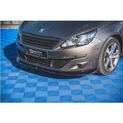 Maxton - Lame Du Pare-Chocs Avant V.2 Peugeot 308 Mk2 Noir Brillant