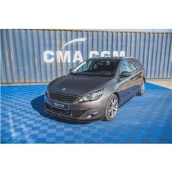 Maxton - Lame Du Pare-Chocs Avant V.1 Peugeot 308 Mk2 Noir Brillant