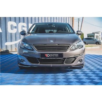 Maxton - Lame Du Pare-Chocs Avant V.1 Peugeot 308 Mk2 Noir Brillant