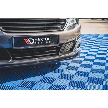 Maxton - Lame Du Pare-Chocs Avant V.1 Peugeot 308 Mk2 Noir Brillant