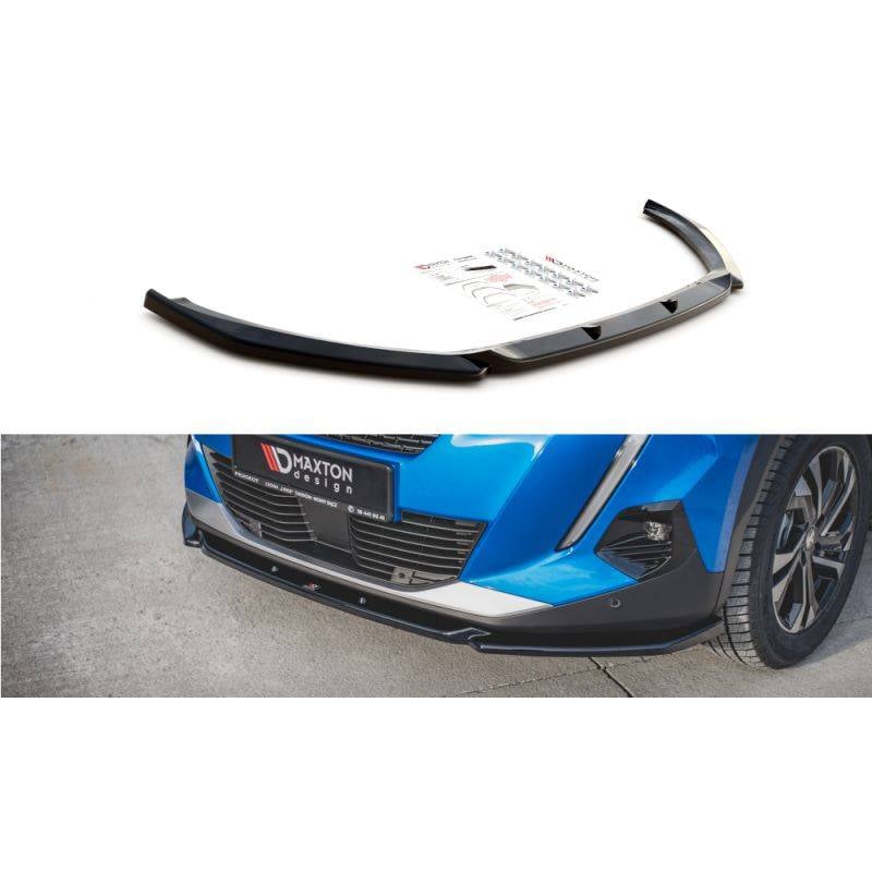 Maxton - Lame Du Pare-Chocs Avant V.2 Peugeot 2008 Mk2 Noir Brillant