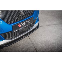 Maxton - Lame Du Pare-Chocs Avant V.2 Peugeot 2008 Mk2 Noir Brillant