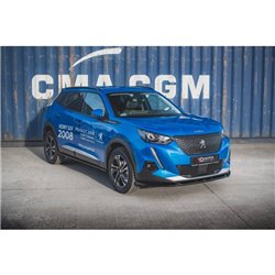 Maxton - Lame Du Pare-Chocs Avant V.2 Peugeot 2008 Mk2 Noir Brillant