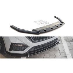 Maxton - Lame Du Pare-Chocs Avant V.1 Skoda Octavia RS Mk4 Noir Brillant