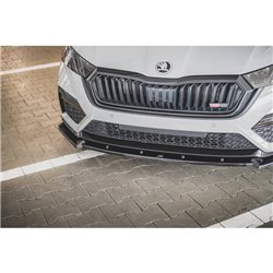 Maxton - Lame Du Pare-Chocs Avant V.1 Skoda Octavia RS Mk4 Noir Brillant