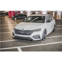 Maxton - Lame Du Pare-Chocs Avant V.1 Skoda Octavia RS Mk4 Noir Brillant