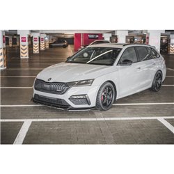 Maxton - Lame Du Pare-Chocs Avant V.3 Skoda Octavia RS Mk4 Noir Brillant