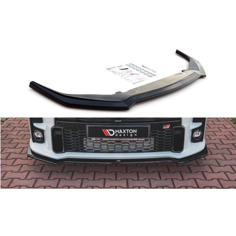 Maxton - Lame Du Pare-Chocs Avant V.1 Toyota GR Yaris Mk4 Noir Brillant