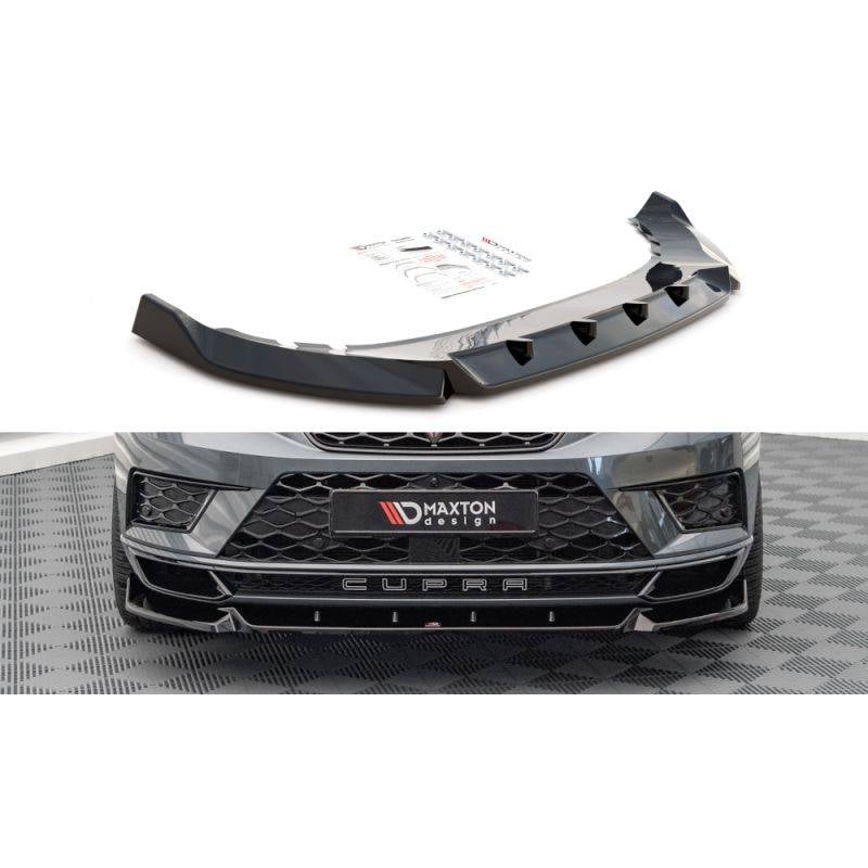 Maxton - Lame Du Pare-Chocs Avant V.1 Cupra Ateca Mk1 Noir Brillant