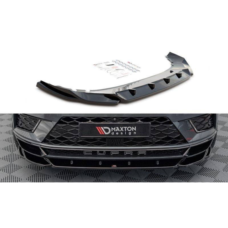 Maxton - Lame Du Pare-Chocs Avant V.2 Cupra Ateca Mk1 Noir Brillant