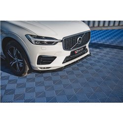 Maxton - Lame Du Pare-Chocs Avant V.2 Volvo XC60 Mk2 R-Design Noir Brillant