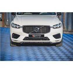 Maxton - Lame Du Pare-Chocs Avant V.2 Volvo XC60 Mk2 R-Design Noir Brillant
