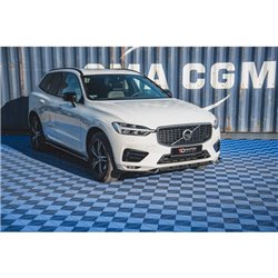 Maxton - Lame Du Pare-Chocs Avant V.2 Volvo XC60 Mk2 R-Design Noir Brillant