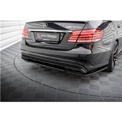 Maxton - Arriere Lame (avec une barre verticale) Mercedes-Benz E63 AMG Sedan W212 Facelift Noir Brillant
