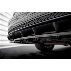Maxton - Arriere Lame (avec une barre verticale) Mercedes-Benz E63 AMG Sedan W212 Facelift Noir Brillant