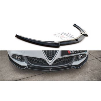 Maxton - Lame Du Pare-Chocs Avant V.3 Alfa Romeo Giulietta Noir Brillant