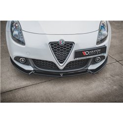 Maxton - Lame Du Pare-Chocs Avant V.3 Alfa Romeo Giulietta Noir Brillant