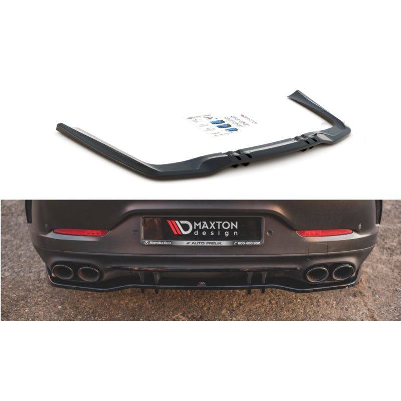 Maxton - Arriere Splitter (avec une barre verticale) Mercedes-AMG GT 53 4-Door Coupe X290 Noir Brillant
