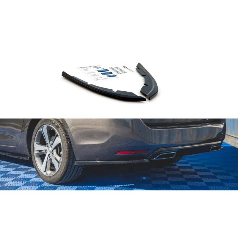 Maxton - Lames De Pare-Chocs Arrière Latérales Peugeot 308 SW Mk2 Noir Brillant