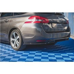 Maxton - Lames De Pare-Chocs Arrière Latérales Peugeot 308 SW Mk2 Noir Brillant
