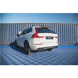 Maxton - Arriere Lame (avec une barre verticale) Volvo XC60 Mk2 R-Design Noir Brillant