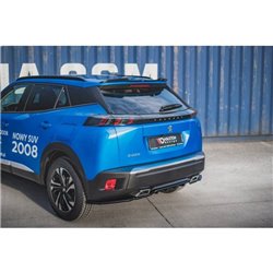 Maxton - Arriere Lame (avec une barre verticale) Peugeot 2008 Mk2 Noir Brillant