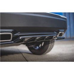 Maxton - Arriere Lame (avec une barre verticale) Peugeot 2008 Mk2 Noir Brillant