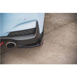 Maxton - Lames De Pare-Chocs Arrière Latérales V.6 + Ailerons Hyundai I30 N Mk3 Hatchback Noir Brillant