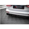 Maxton - Rajout Du Pare-Chocs Arriere + Faux Pot D'échappement Audi A6 S-Line / S6 C8 / C8 Facelift Noir Brillant \ Chrome