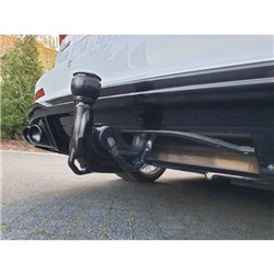 Maxton - Rajout Du Pare-Chocs Arriere + Faux Pot D'échappement Audi A6 S-Line / S6 C8 / C8 Facelift Noir Brillant \ Chrome