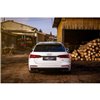 Maxton - Rajout Du Pare-Chocs Arriere + Faux Pot D'échappement Audi A6 S-Line / S6 C8 / C8 Facelift Noir Brillant \ Chrome