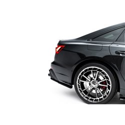 Maxton - Lames De Pare-Chocs Arrière Latérales Audi A6 S-Line / S6 C8 / C8 Facelift Noir Brillant