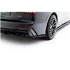 Maxton - Lames De Pare-Chocs Arrière Latérales Audi A6 S-Line / S6 C8 / C8 Facelift Noir Brillant