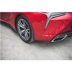 Maxton - Lames De Pare-Chocs Arrière Latérales Lexus LC 500 Noir Brillant