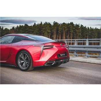 Maxton - Lames De Pare-Chocs Arrière Latérales Lexus LC 500 Noir Brillant