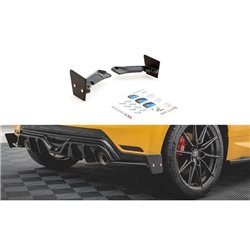 Maxton - Lames De Pare-Chocs Arrière Latérales + Ailerons V.4 Toyota GR Yaris Mk4 Noir Brillant
