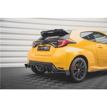 Maxton - Lames De Pare-Chocs Arrière Latérales + Ailerons V.4 Toyota GR Yaris Mk4 Noir Brillant