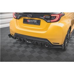 Maxton - Lames De Pare-Chocs Arrière Latérales + Ailerons V.4 Toyota GR Yaris Mk4 Noir Brillant