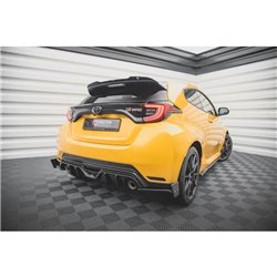 Maxton - Lames De Pare-Chocs Arrière Latérales + Ailerons V.4 Toyota GR Yaris Mk4 Noir Brillant