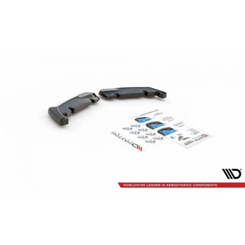 Maxton - Lames De Pare-Chocs Arrière Latérales V.1 Toyota GR Yaris Mk4 Noir Brillant