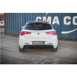 Maxton - Lames De Pare-Chocs Arrière Latérales V.3 Alfa Romeo Giulietta Facelift Noir Brillant