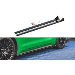 Maxton - Rajouts Des Bas De Caisse Ford Mustang GT Mk6 Facelift Noir Brillant