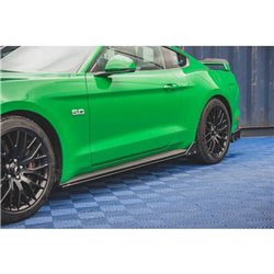 Maxton - Rajouts Des Bas De Caisse Ford Mustang GT Mk6 Facelift Noir Brillant