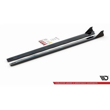 Maxton - Rajouts Des Bas De Caisse Ford Mustang GT Mk6 Facelift Noir Brillant