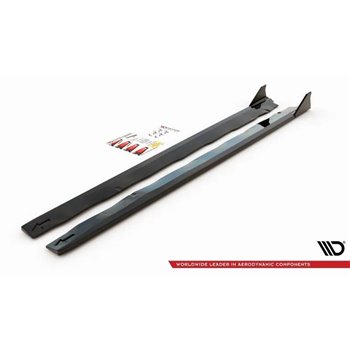 Maxton - Rajouts Des Bas De Caisse Ford Mustang GT Mk6 Facelift Noir Brillant